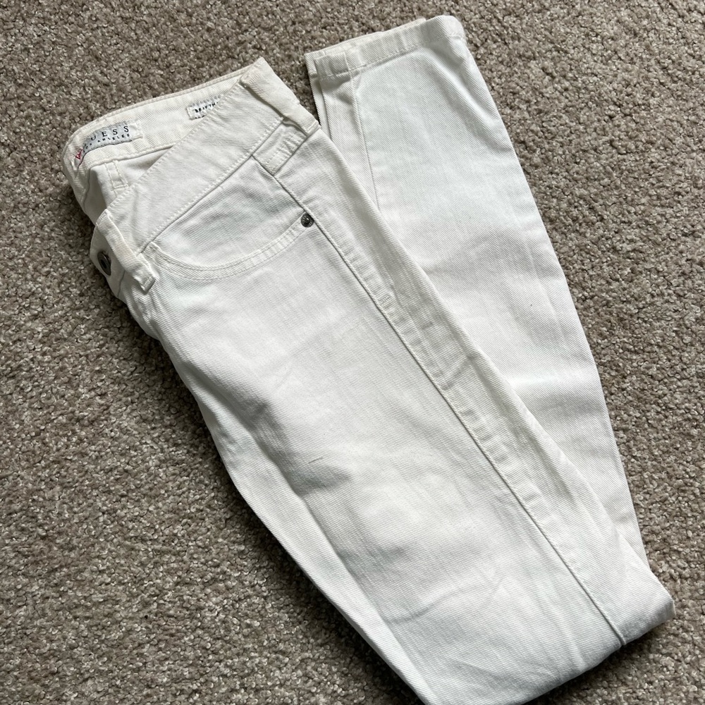 Guess White Brittney skinny ankle denim 23R